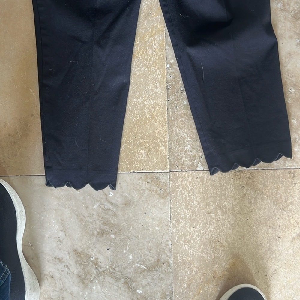 Talbots Chatham ladies crop black pants size 10 excellent condition side zip - Picture 5 of 11